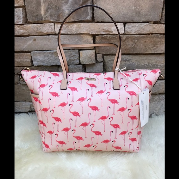 ❤️Kate Spade New York Shore Street Adaira Flamingo Baby Bag - Picture 3 of 17